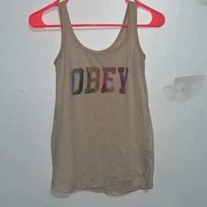 Size XS Women’s Obey Light Pink Tank Top